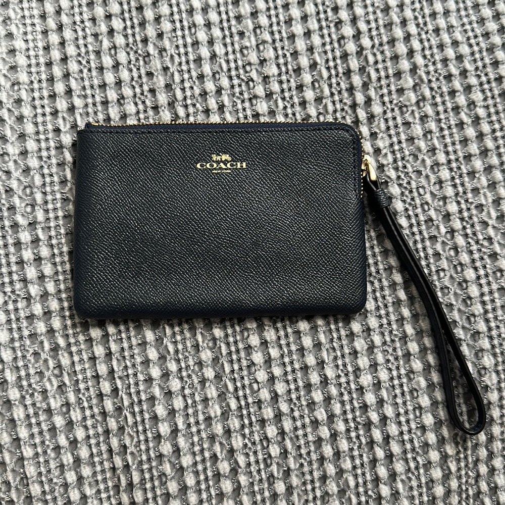 Coach Navy Wristlet
